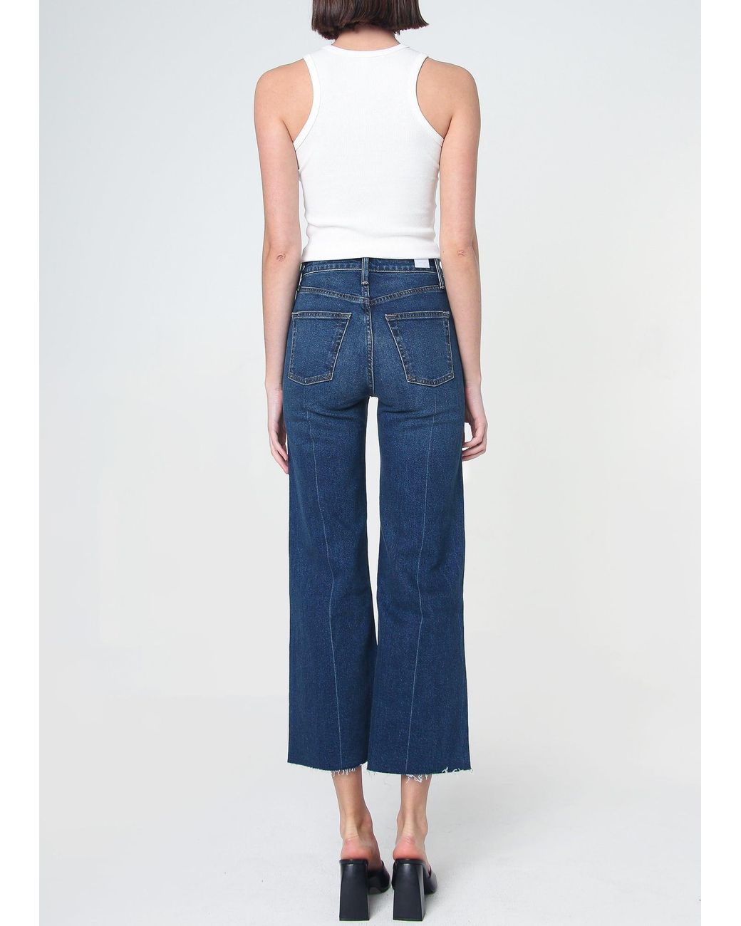 NOEND Blue Queen High Rise Crop Wide Leg