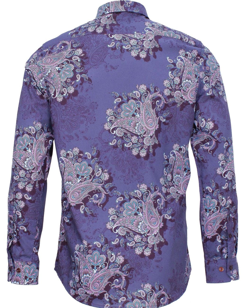 Lords of Harlech Blue Norman Random Paisley Shirt for men