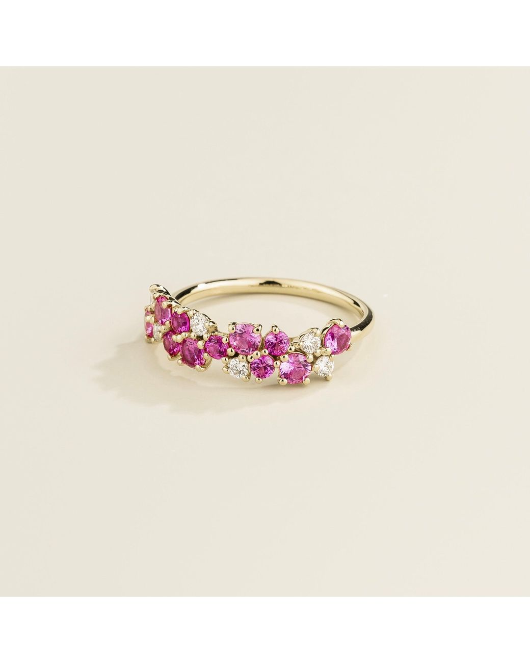 Juvetti Pink Starry Ring Sapphire & Diamond
