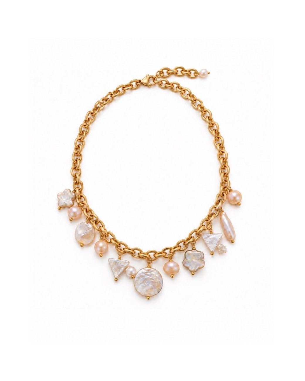 Lalinde Metallic Sunset Baroque Pearl Necklace