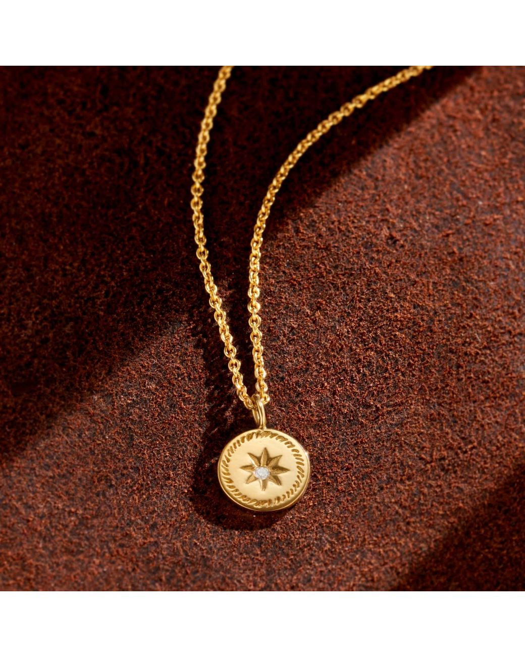 Posh Totty Designs Metallic My Guiding Star Diamond Birthstone Necklace