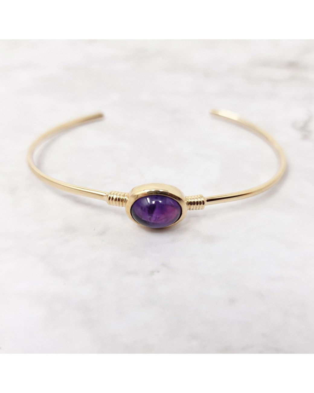 Sophelia Metallic Vermeil Amethyst February Birthstone Bangle