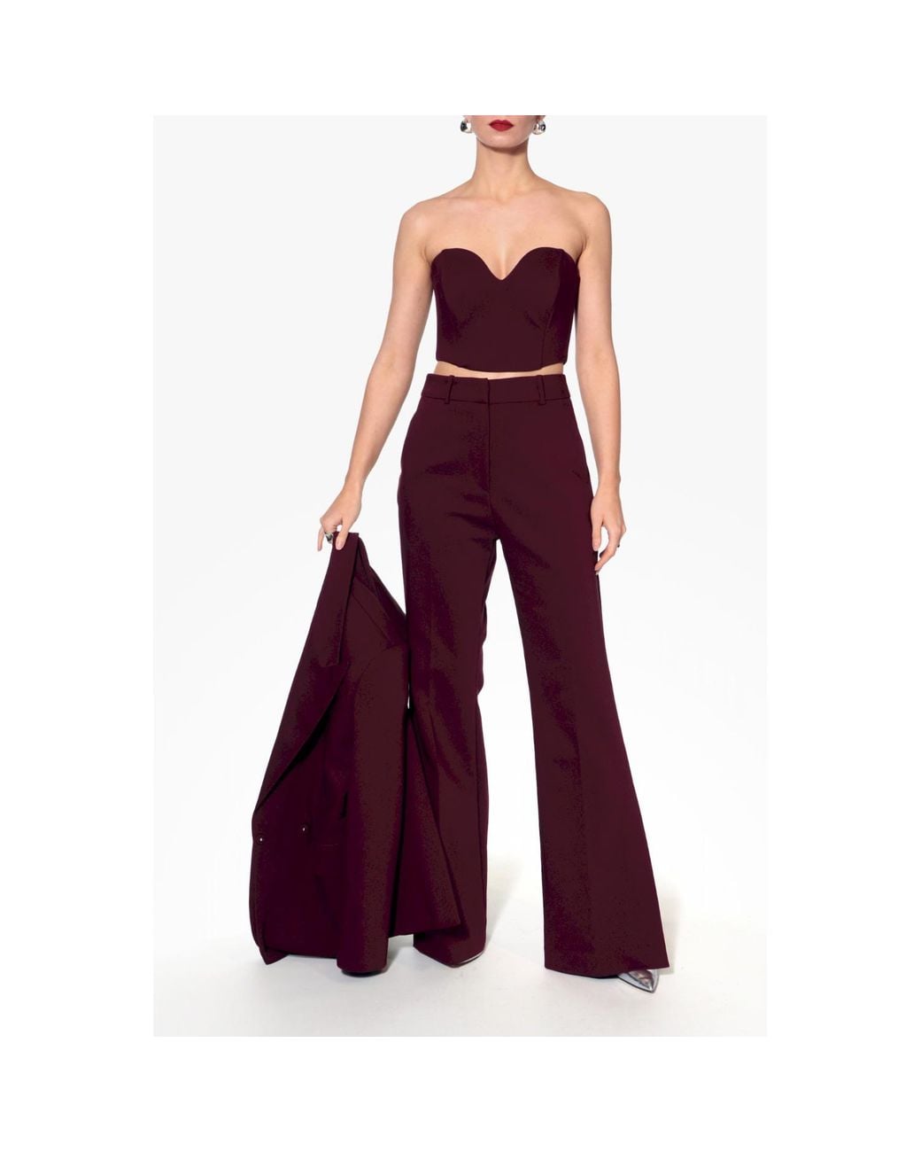 AGGI by HALEWSKI Red Lara Burgundy Wine Corset