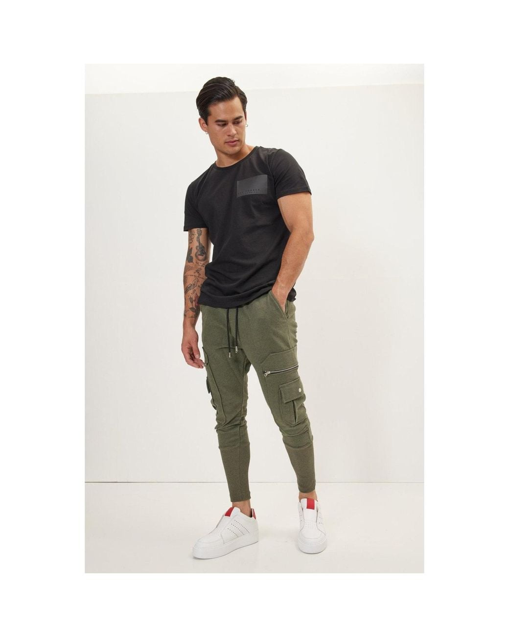 Ron Tomson Green Destination Jogger Pants for men