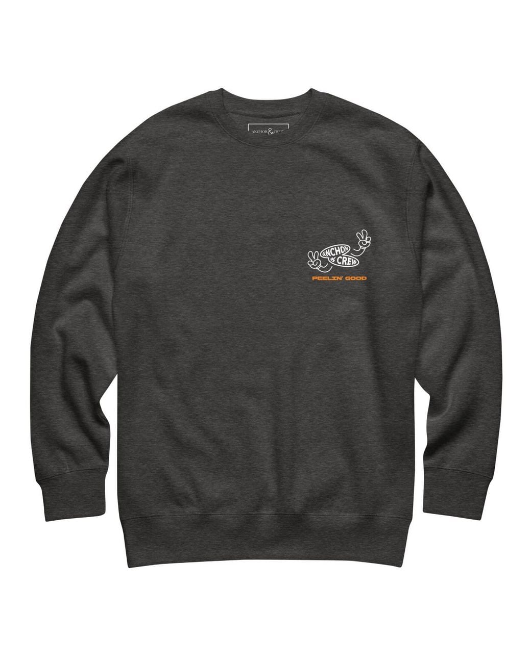 Anchor and Crew Gray Heather Lemon Fresh Dial-A-Local Organic Cotton Sweatshirt for men