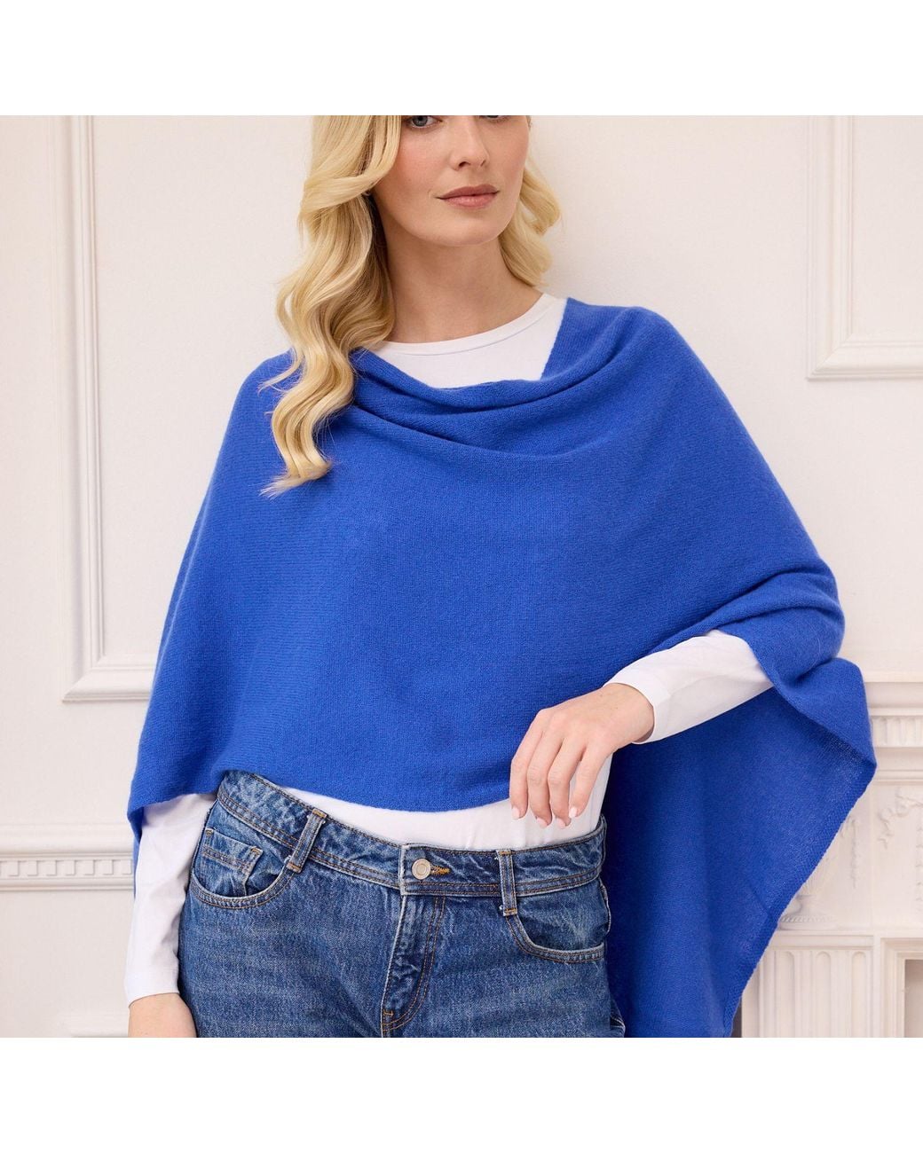 Cove Blue Lucy Cobalt Multi Way Cashmere Wrap