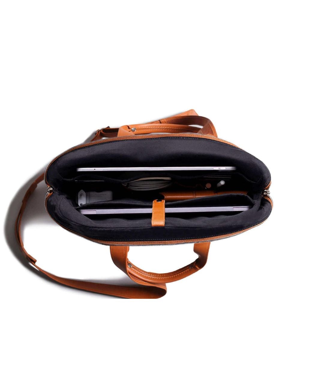 Harber London Brown Everyday Leather Briefcase for men