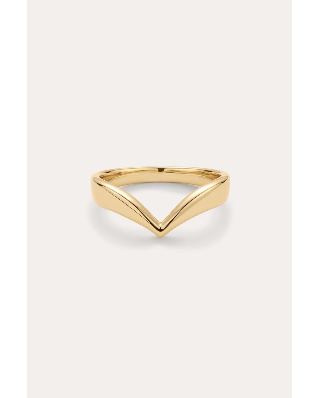 Vanhi Metallic Veda Plain Chevron Ring