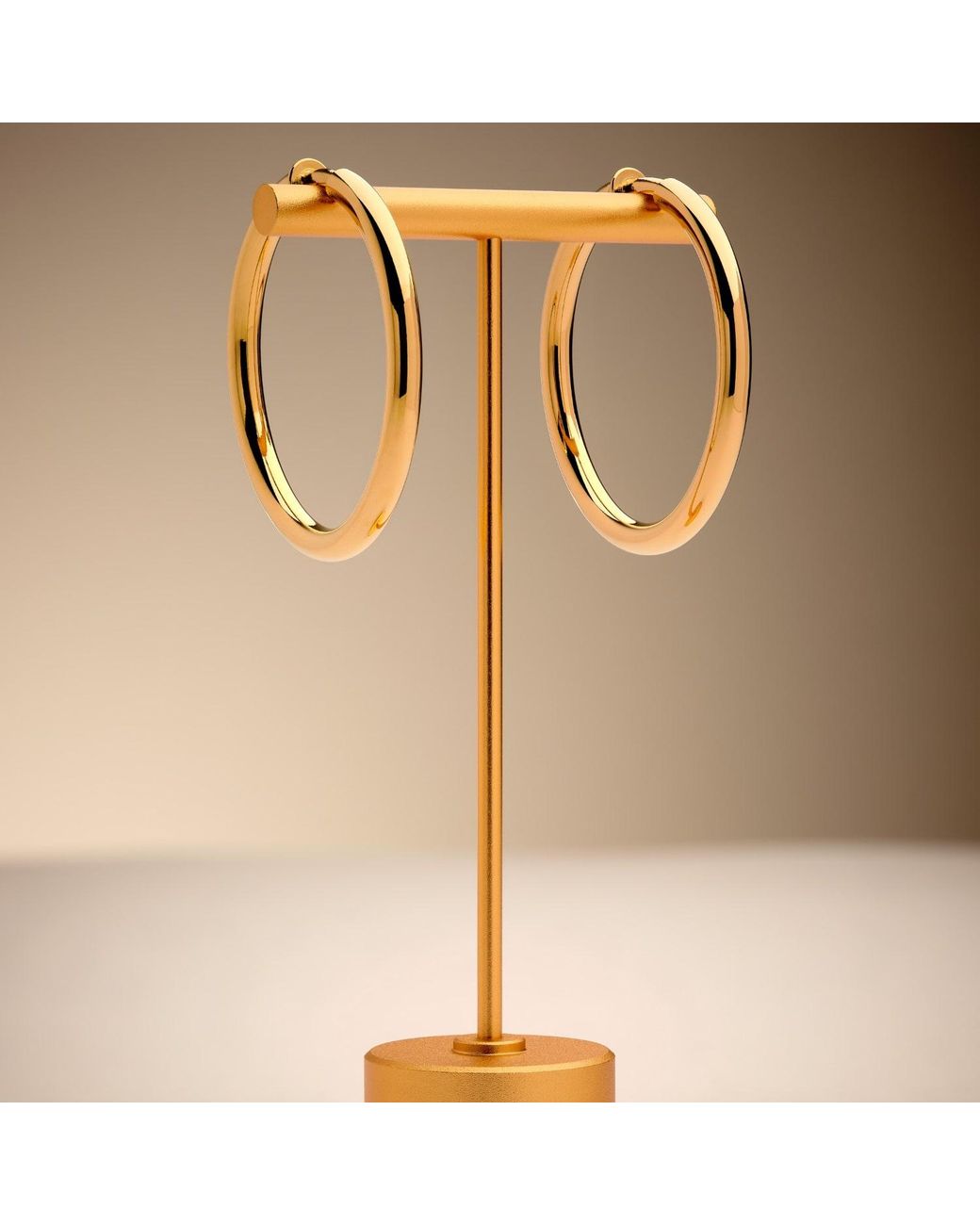 Emma Holland Jewellery Metallic Large Hoop Clip On Earrings
