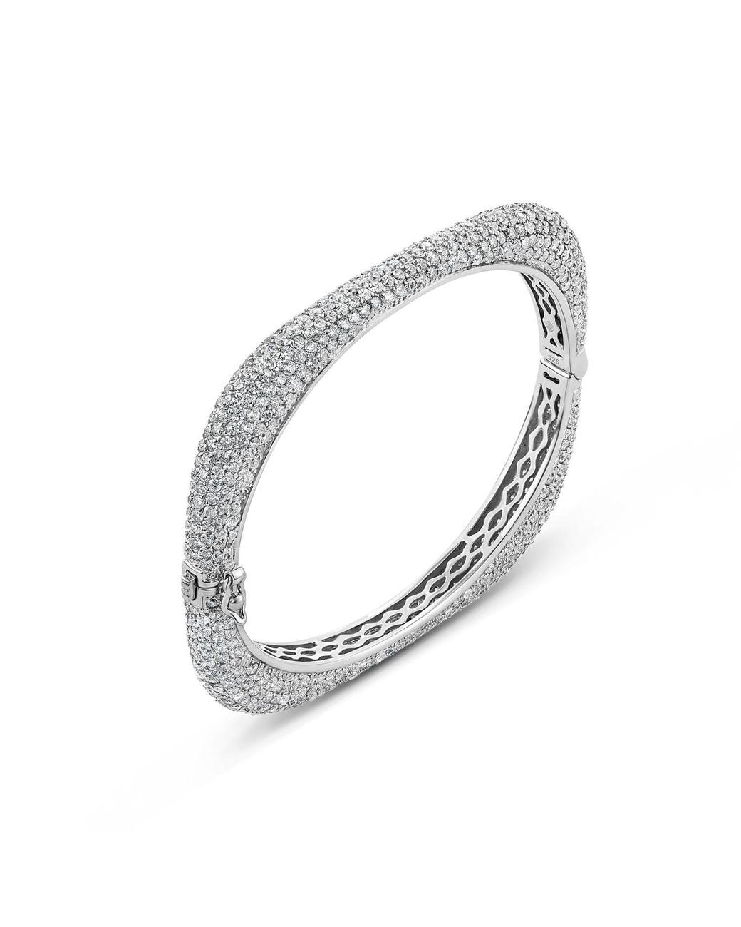 SALLY SKOUFIS Metallic Behold Bangle With Made Diamonds