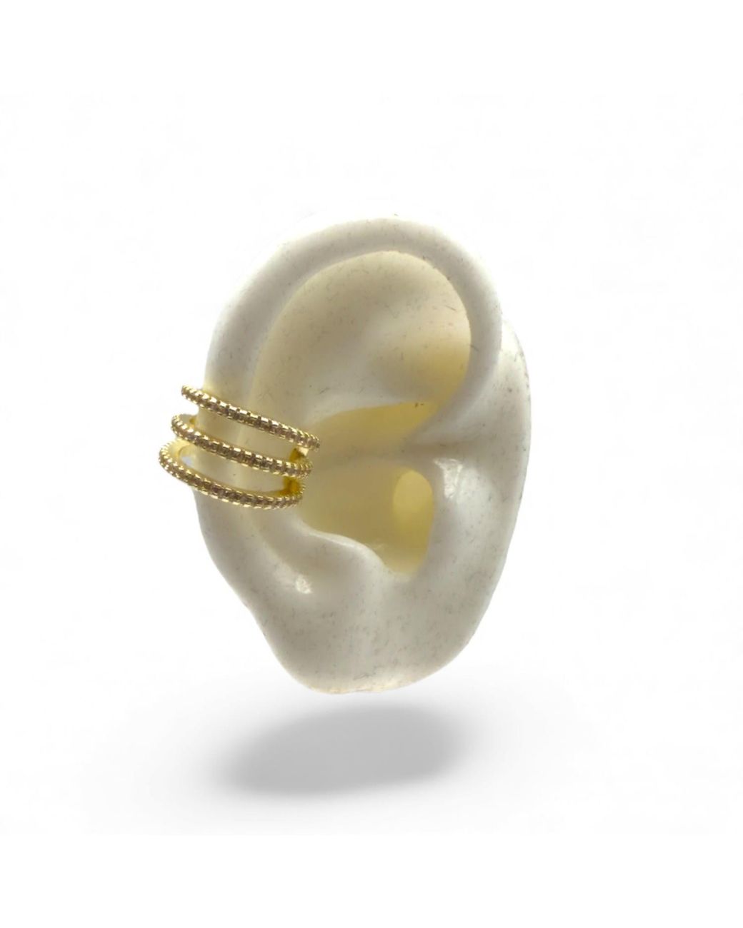Jagged Halo Jewelry Metallic Triple Pave Ear Cuff