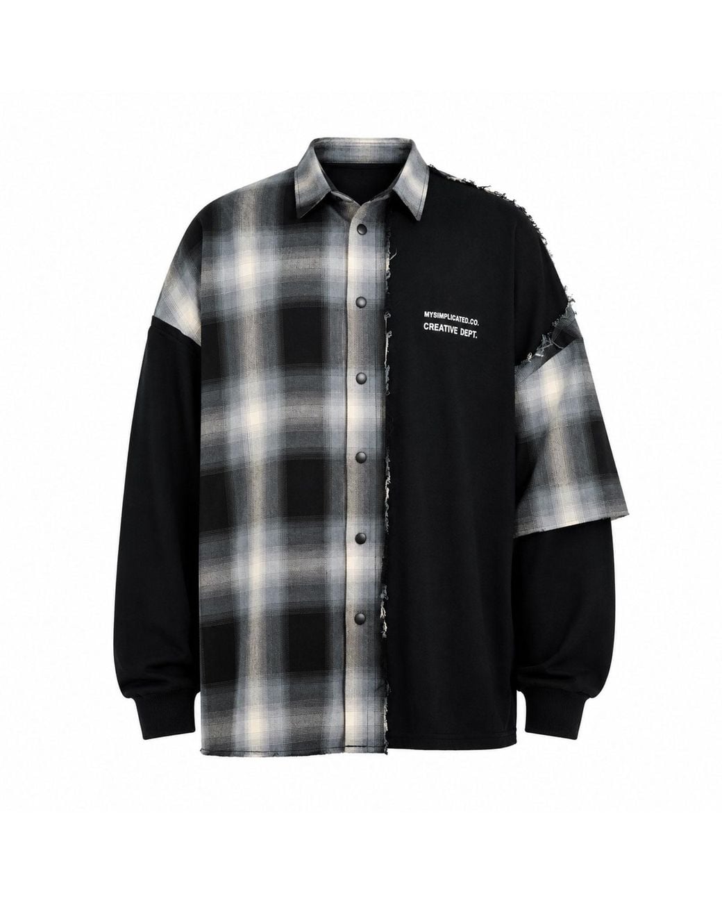 mysimplicated Black Fracture Oversized Shirt for men