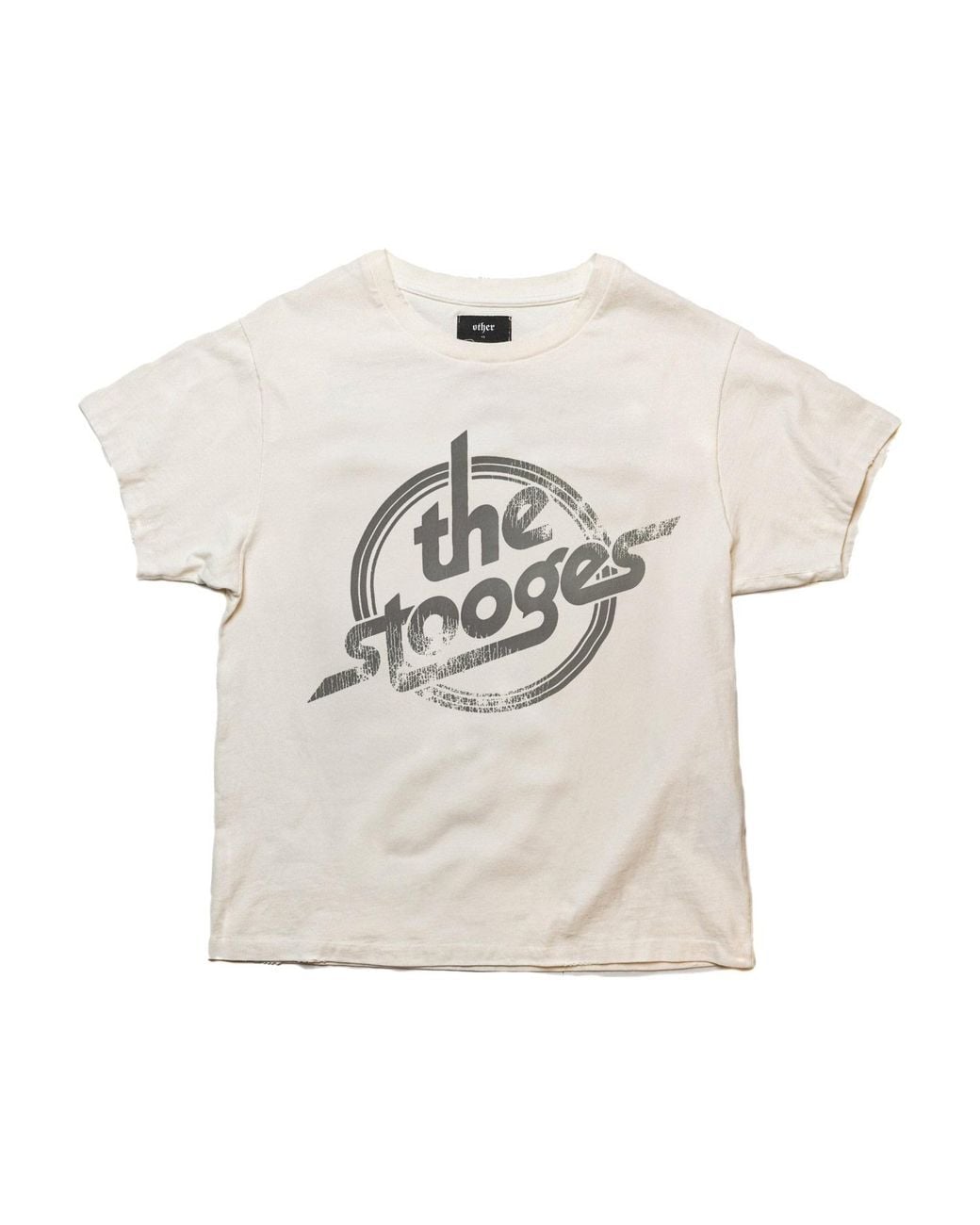 Other Uk White Iggy & The Stooges Logo Vintage T-Shirt for men