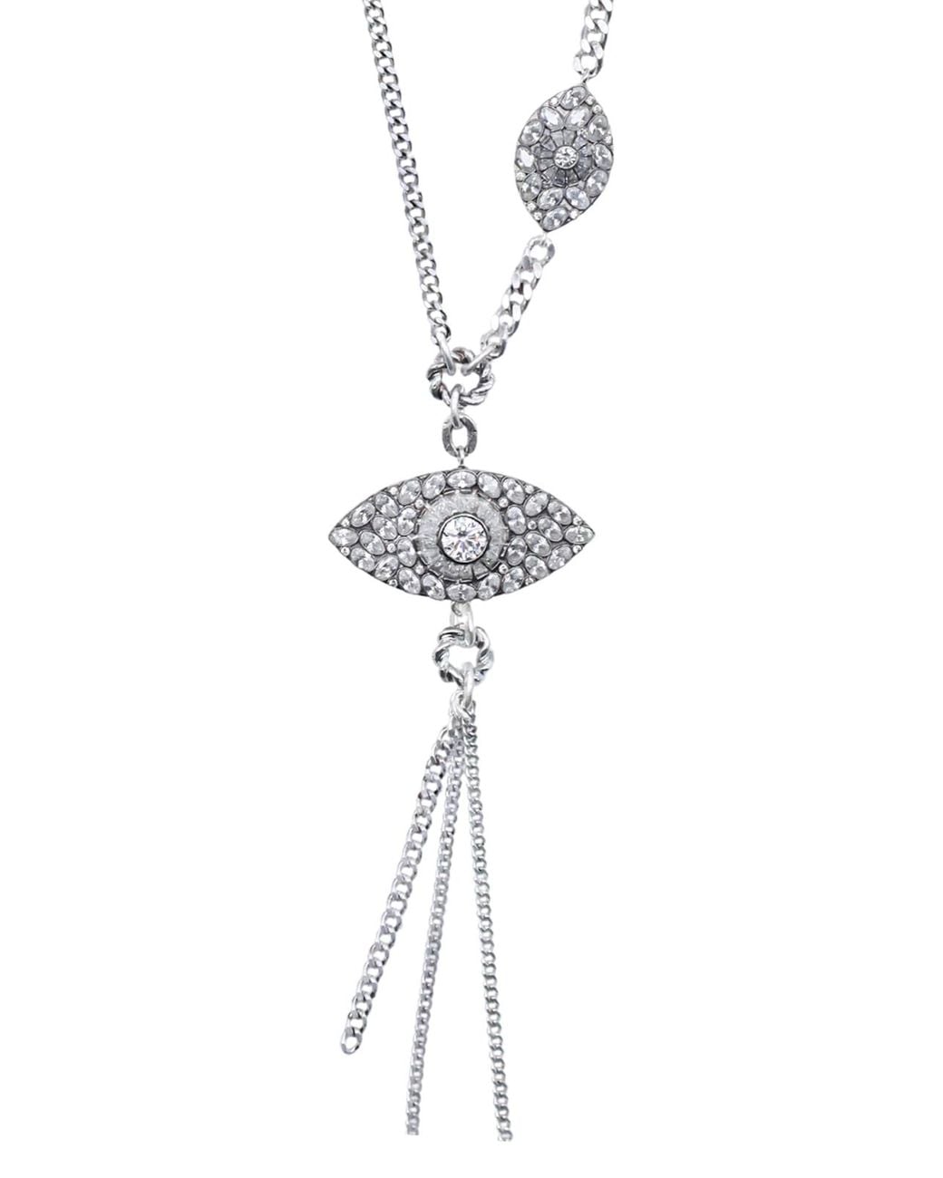 Bayemeyc Blue Triovista Charm Necklace