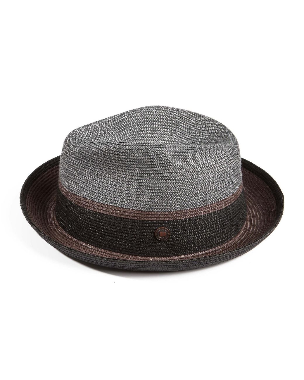 Dasmarca Hats Gray Dasmarca Verona Lightweight Summer Two Tone Straw Fedora Hat For And for men