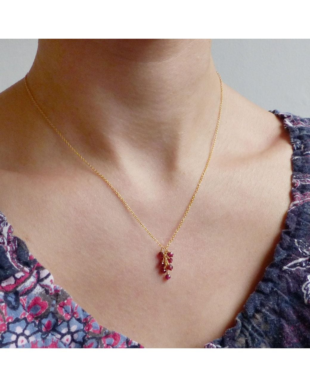 MOUNIR LONDON Metallic Garnet Pendant