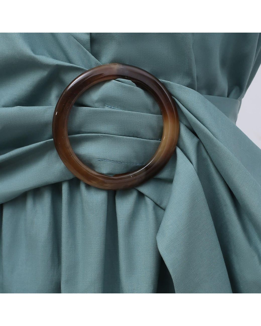 Smart and Joy Blue Shirt Dress With Belt And