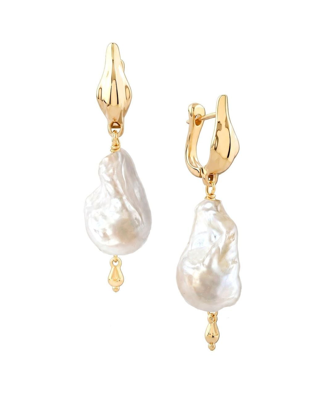Astor & Orion Metallic Naya Statement Baroque Pearl Dangle Earrings