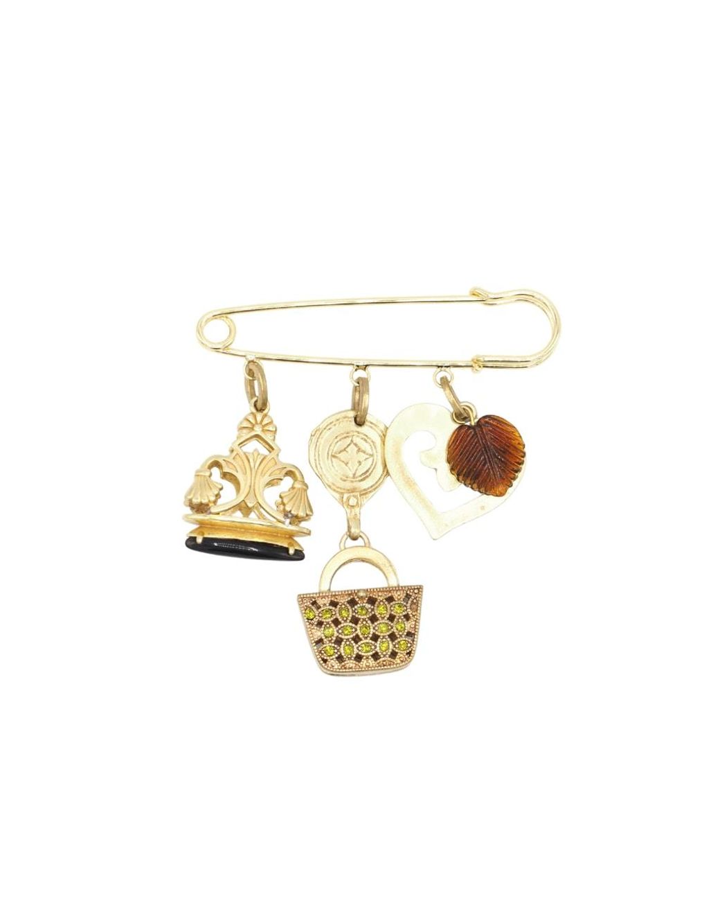 Sita Nevado Metallic Groceries Brooch
