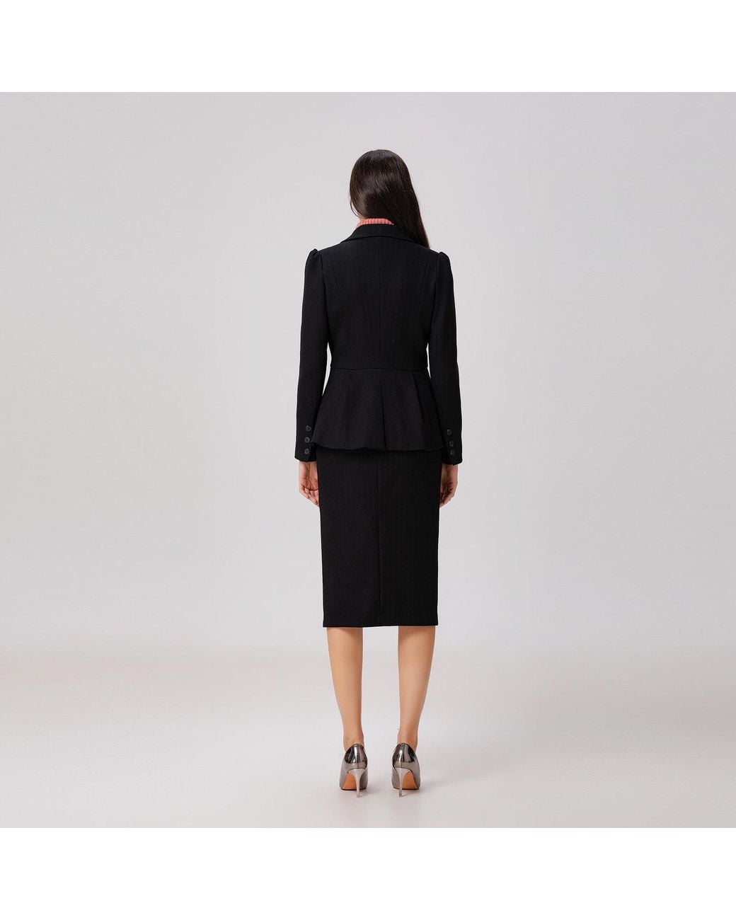 Smart and Joy Black Fit And Flare Blazer