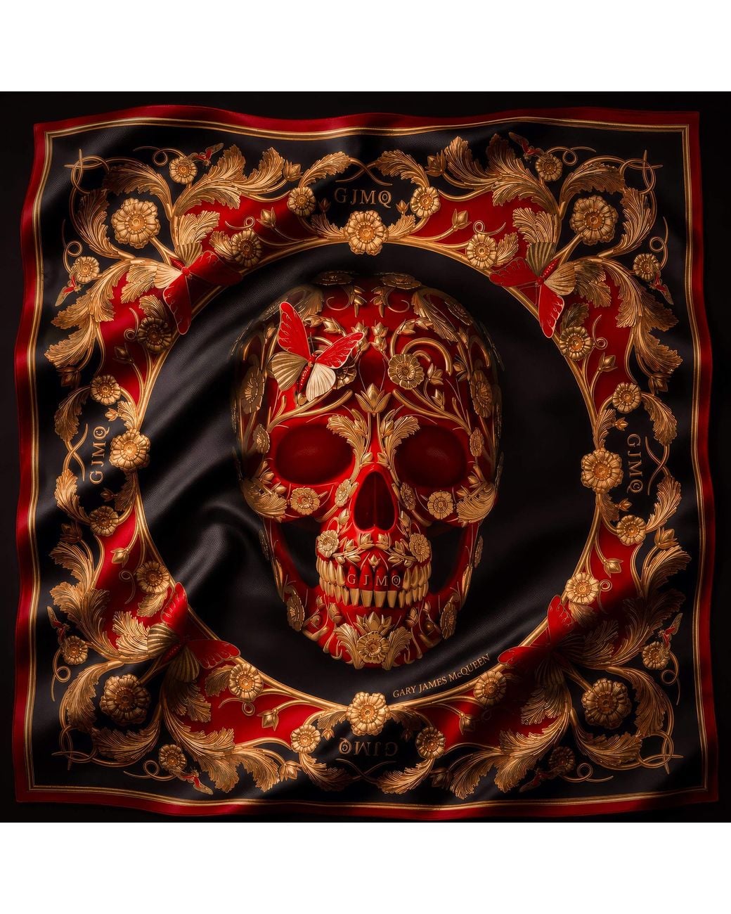 Garyjamesmcqueen Black The Midas Skull Foulard