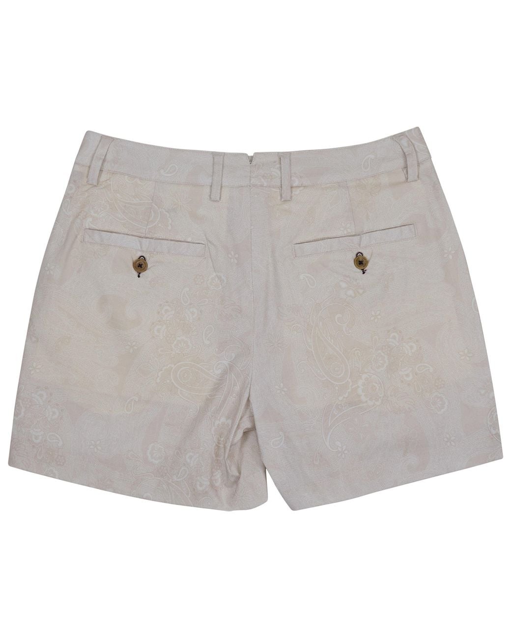 Lords of Harlech Gray Neutrals Freda Paisley Explosion Ivory Tailored Short