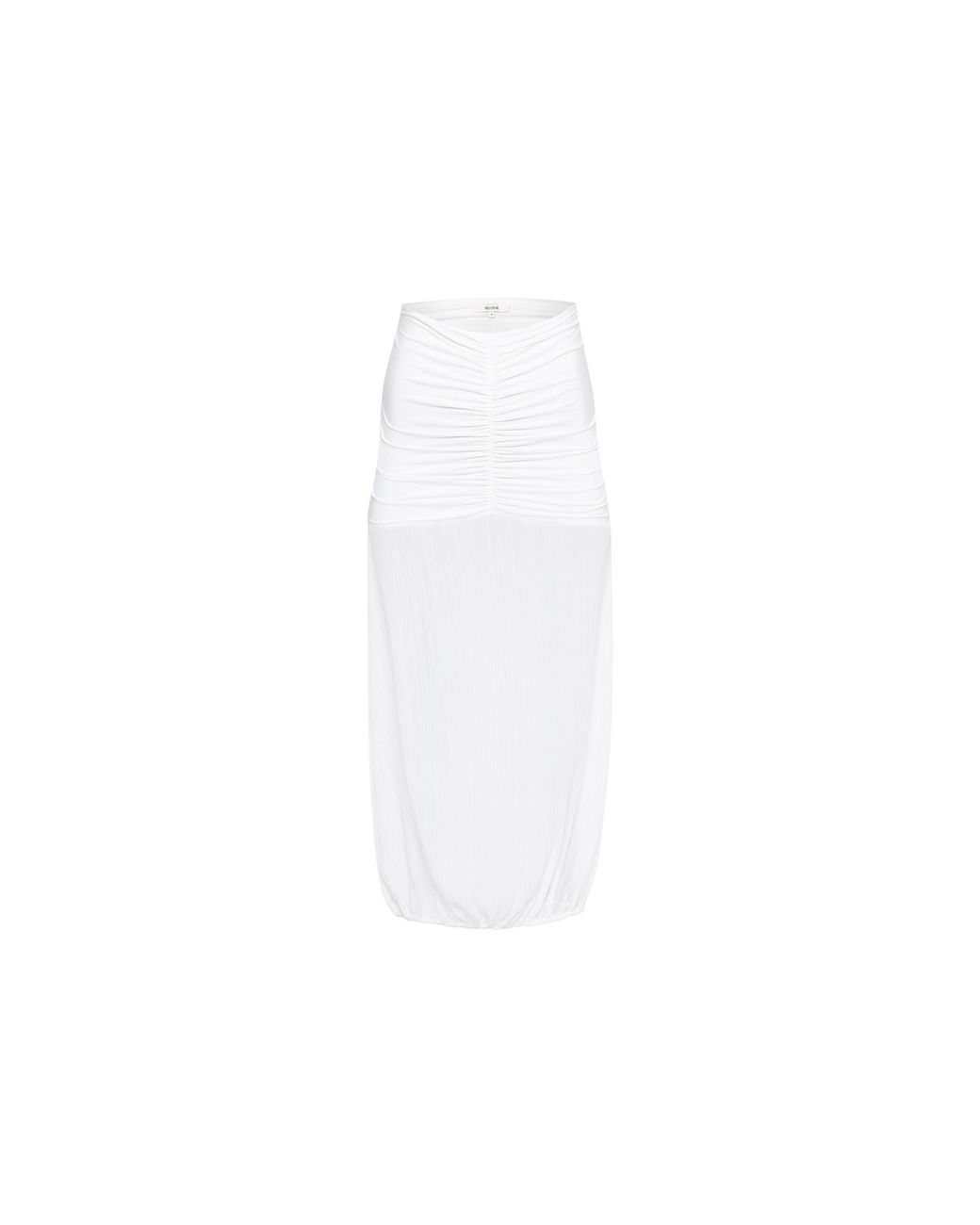 Sélone White Ellen Pleated Balloon Skirt