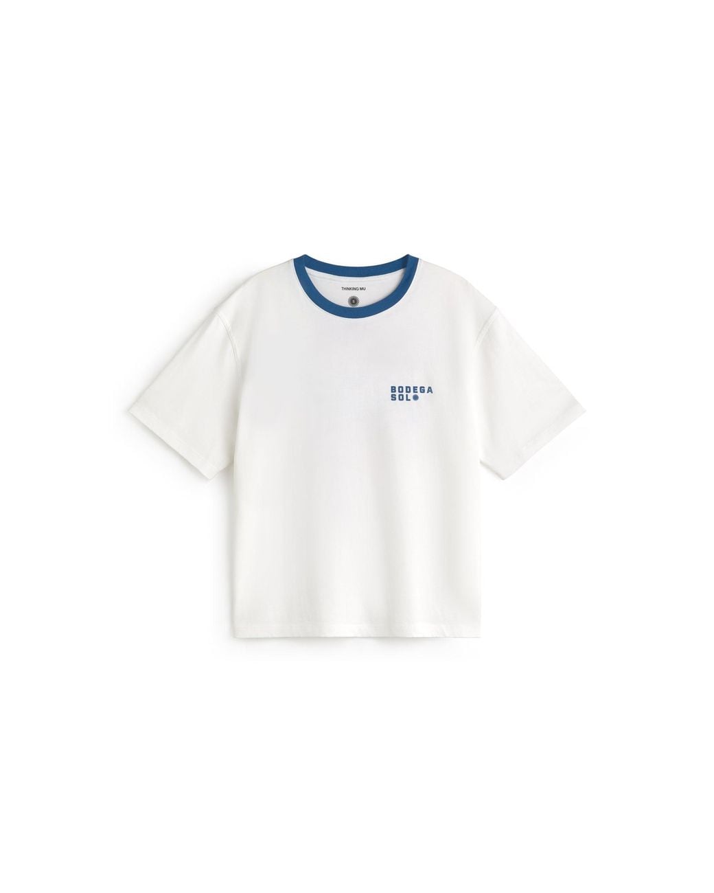 Thinking Mu White Contrast T-Shirt Sunny Lucia Wine Cellar