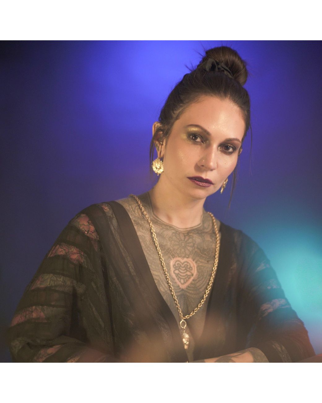 IN CAUDA VENENUM Metallic Anahita Earrings