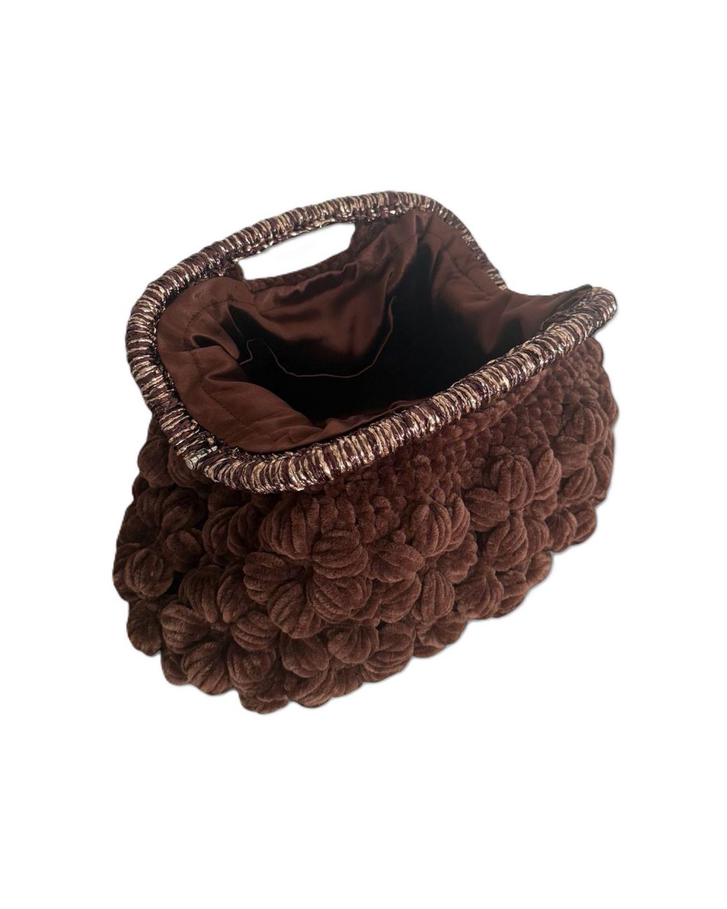 Springmoonatelier Brown Handmade Crochet Designer Bag