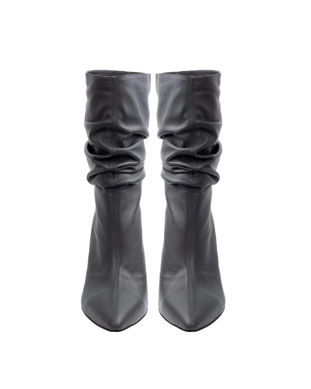 Ginissima Gray Leather Eva Boots