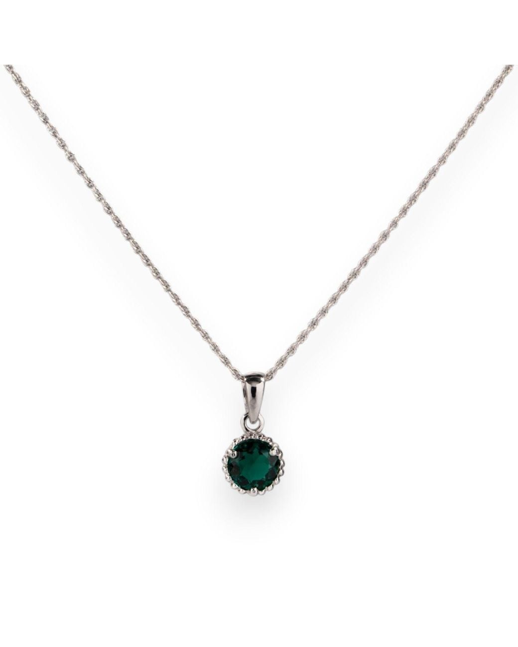 Belinda Jewelz Metallic Emerald Birthstone Charm Necklace