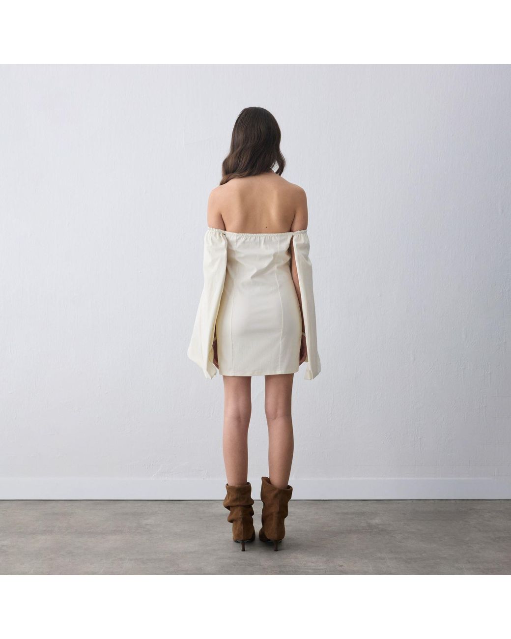 Thisisu Collection White Kaia Balloon Sleeve Mini Dress