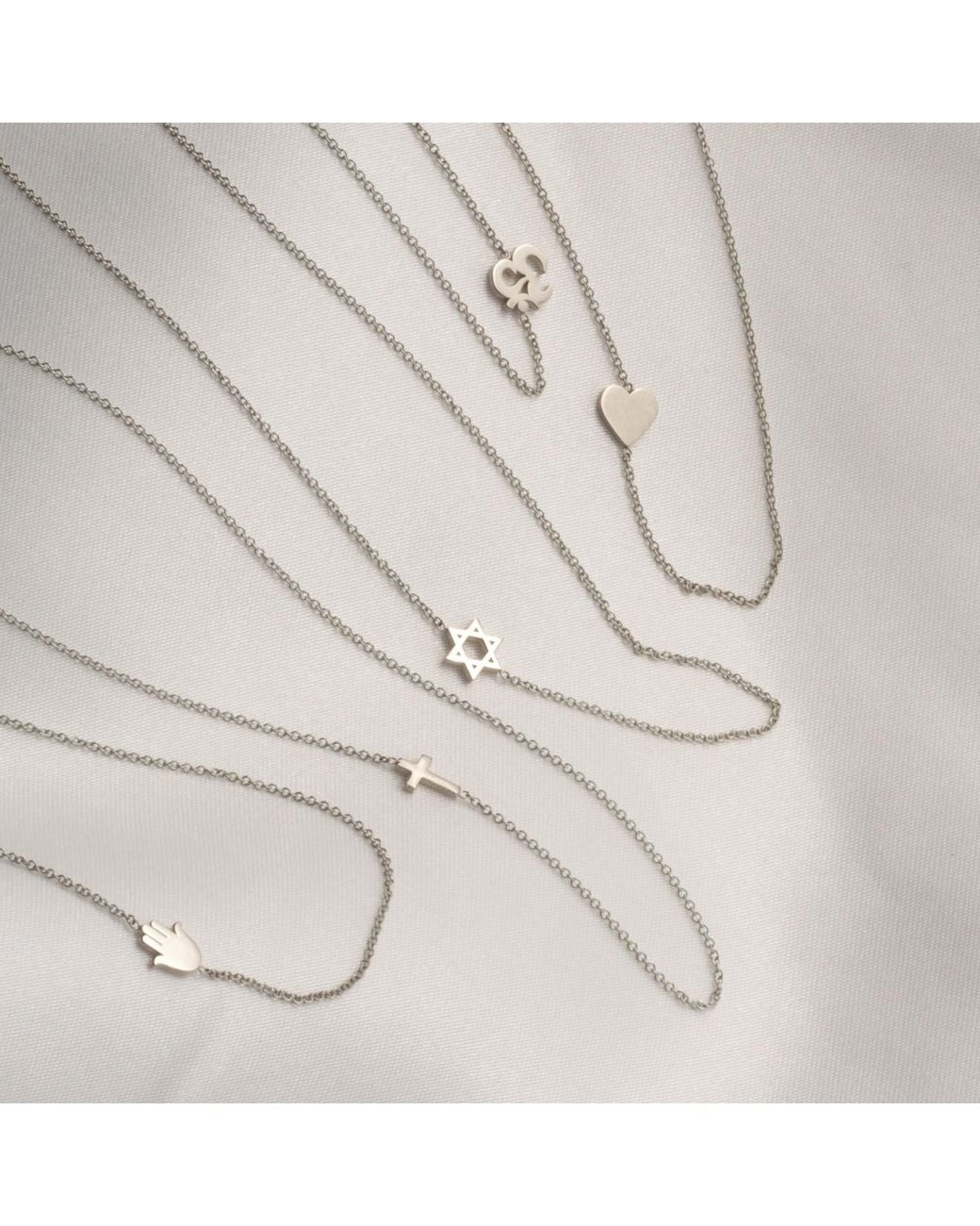 Maya Brenner Metallic 14K Asymmetrical Charm Necklace