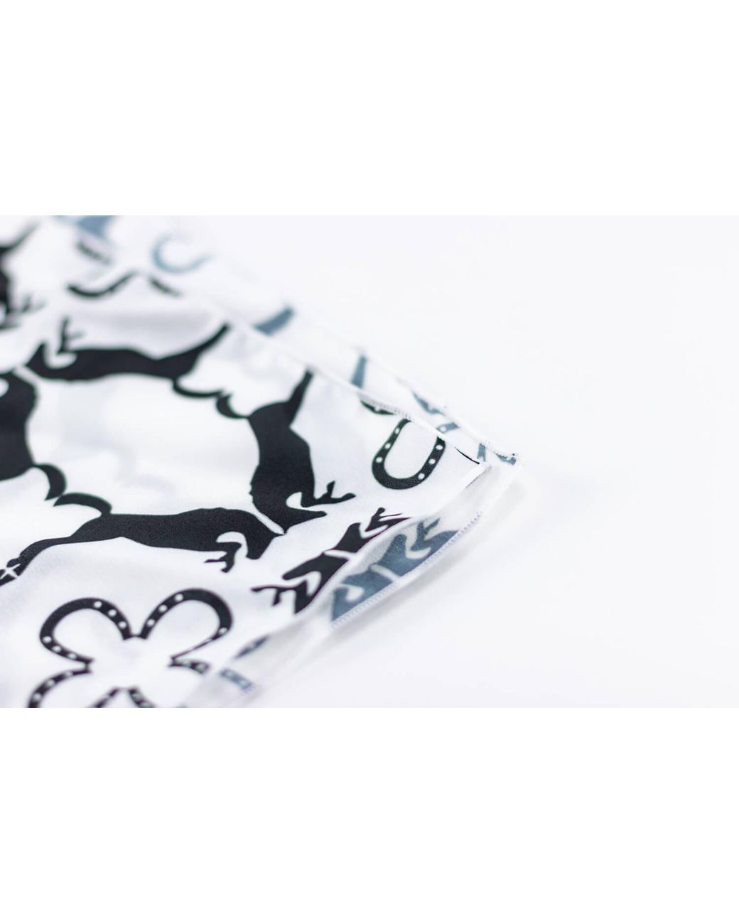 FORZA CAVALLO Black Horse & Shoe Square Scarf