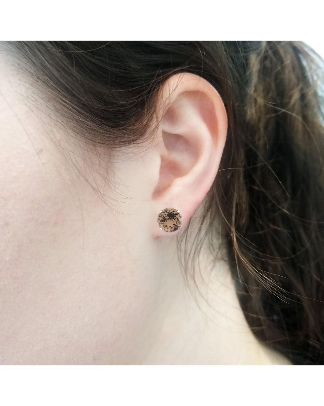 Augustine Jewels Multicolor Smoky Quartz Large Stud Earrings