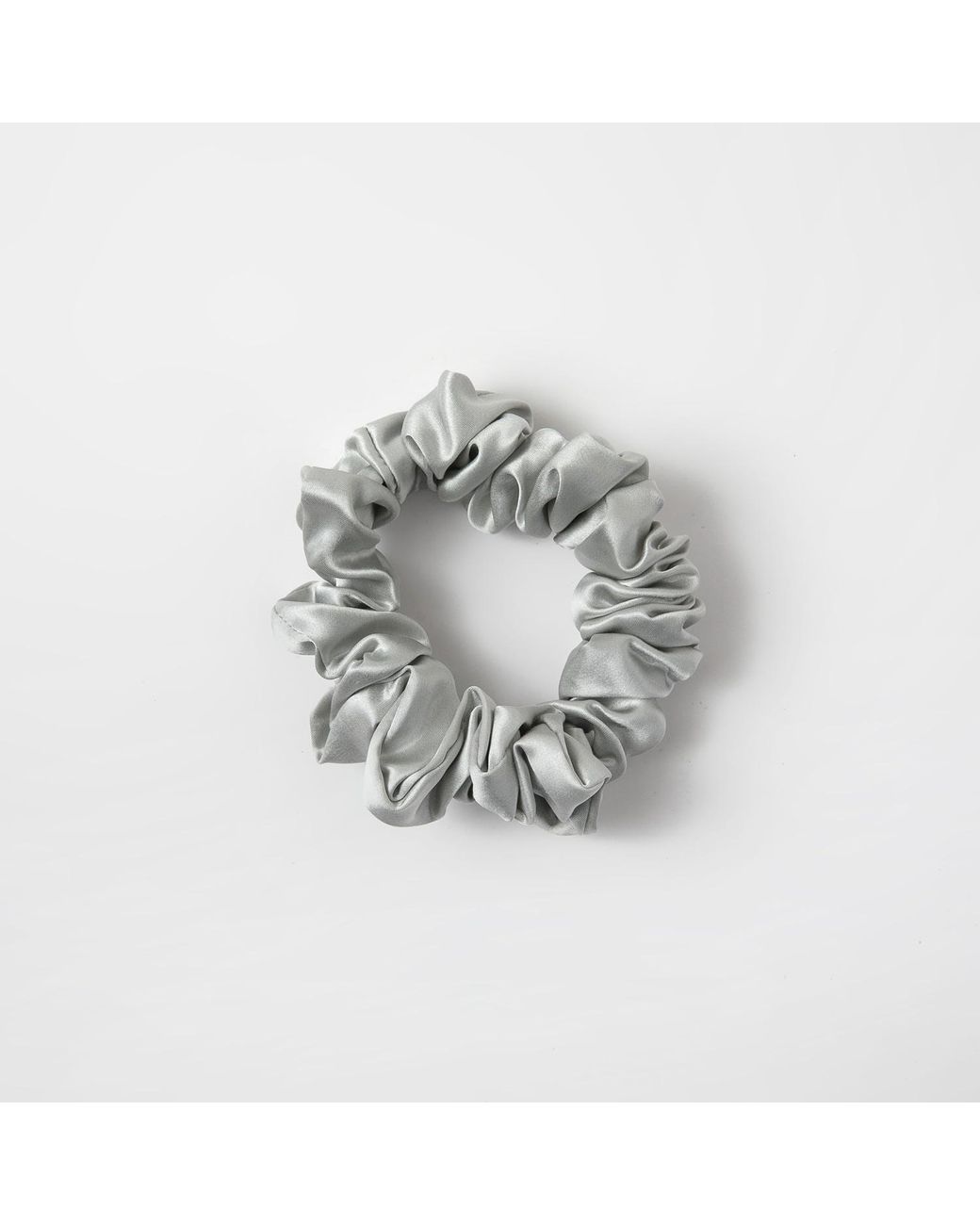 Soft Strokes Silk White Pure Mulberry Silk Mini Scrunchie Set Of Five