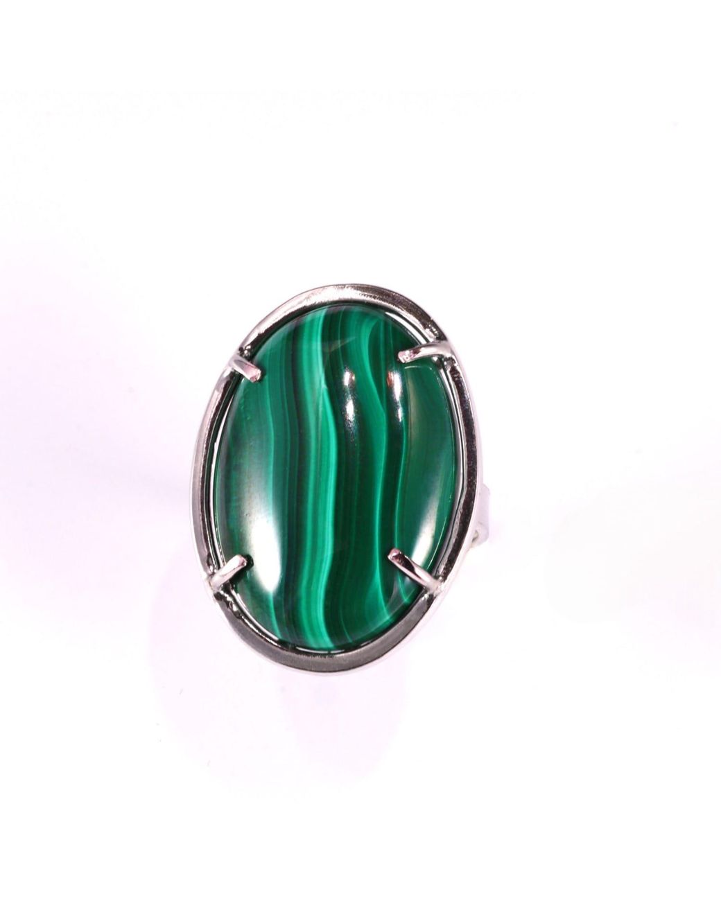 Mineralgems•Studio Green Malachite Ring Fail