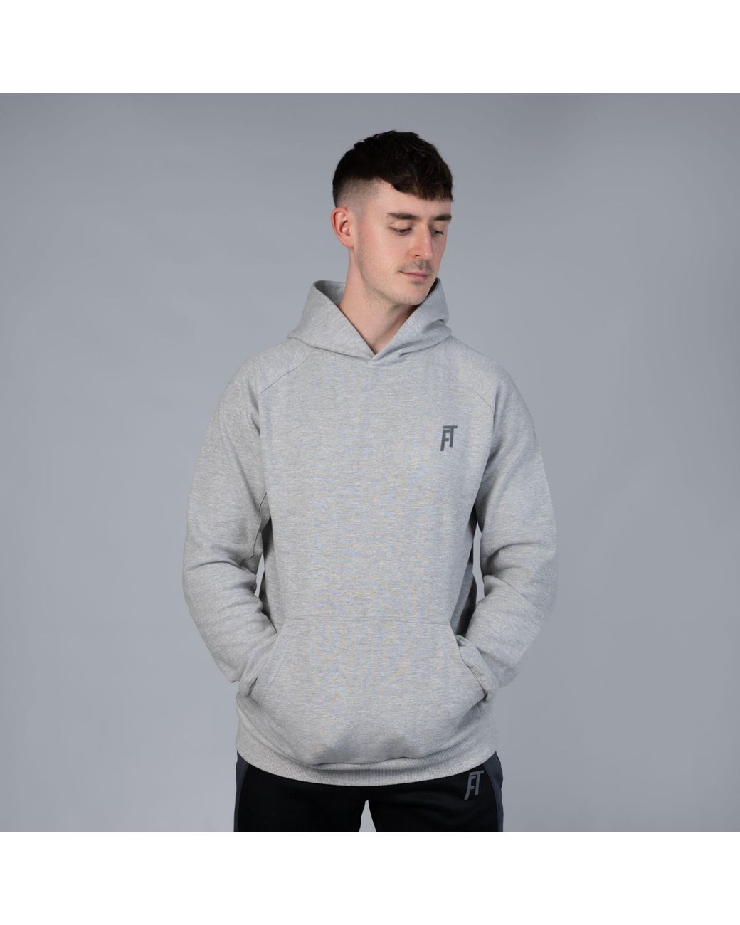 Foster Taylor Gray Sports Double Interlock Hoody for men