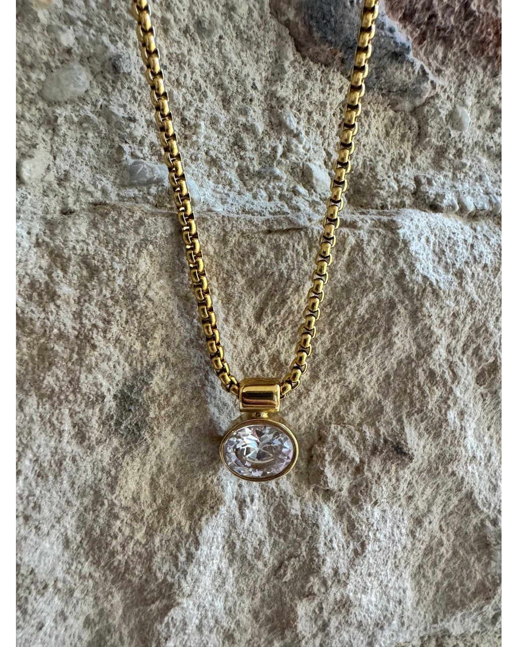 Ballinger Jewellery Metallic The Heirloom East-West Bezel Necklace