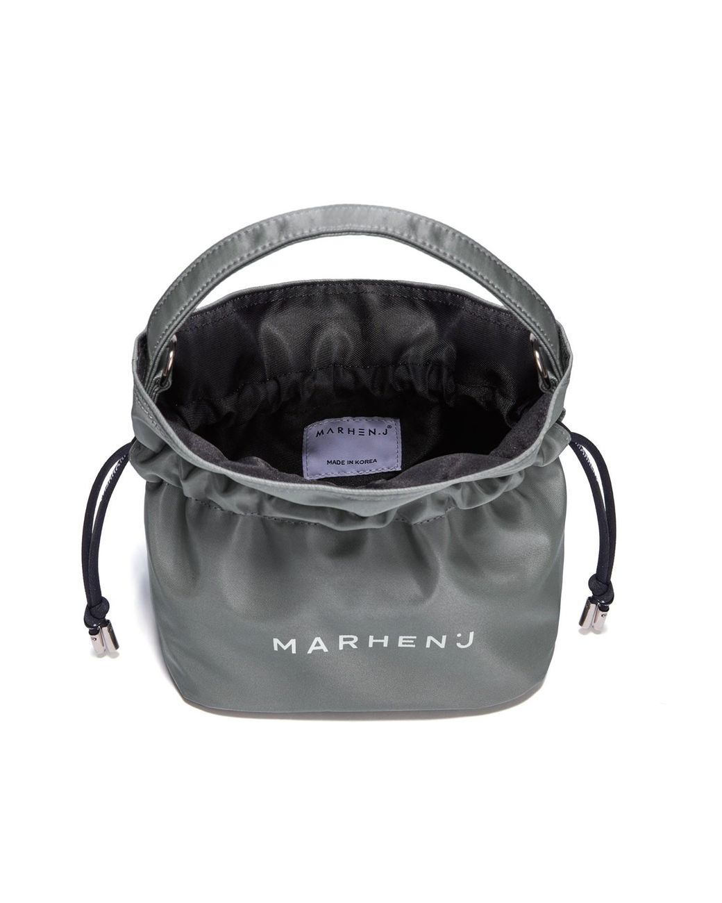 MARHEN.J Black Recycled Nylon Bucket Bag