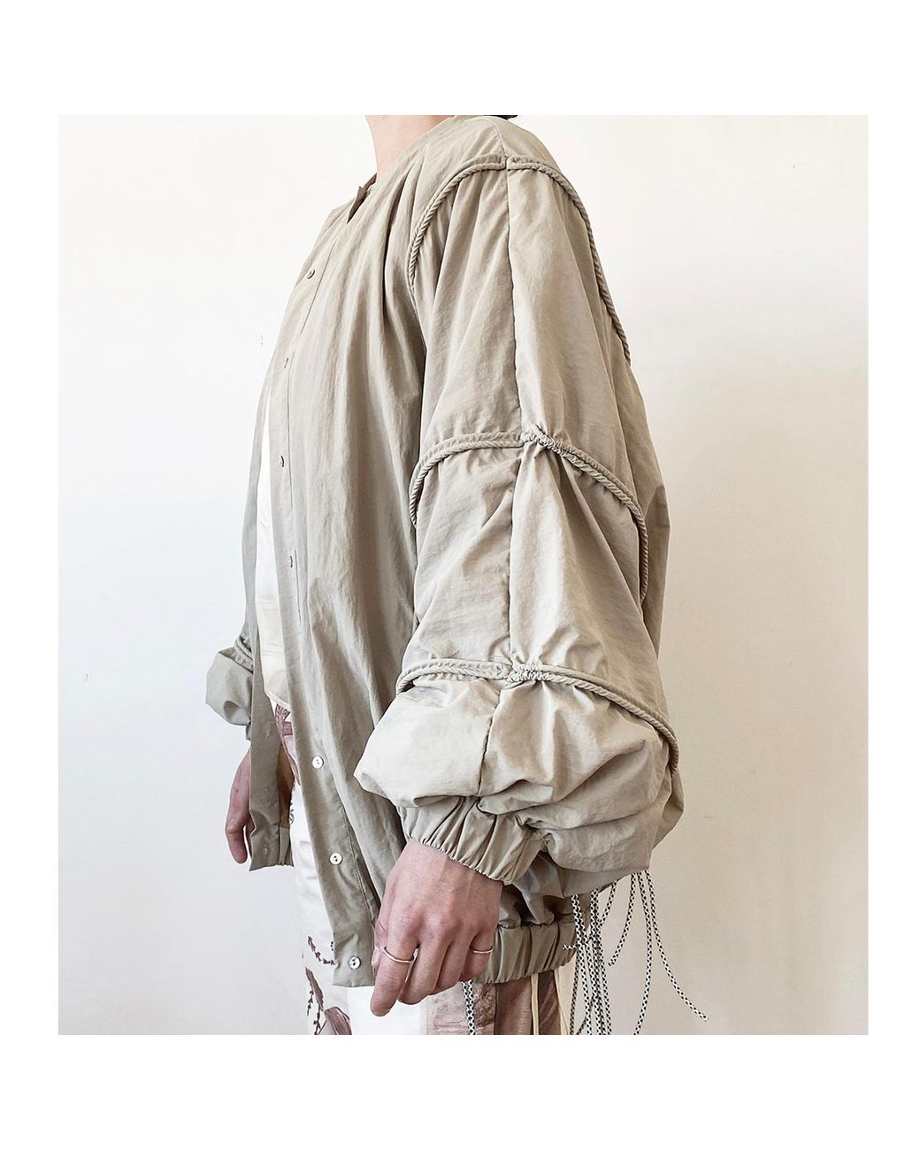 Raxada Brown Neutrals Atalaya Bomber Nylon Cream