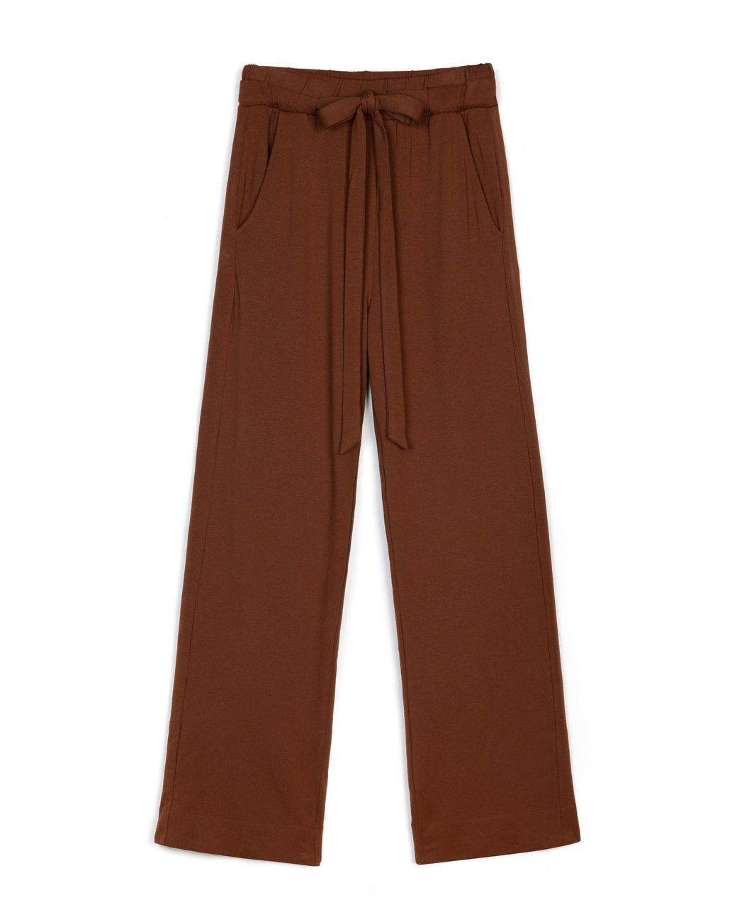 Weartwo London Brown Goddess Wide Leg Trousers, Praline