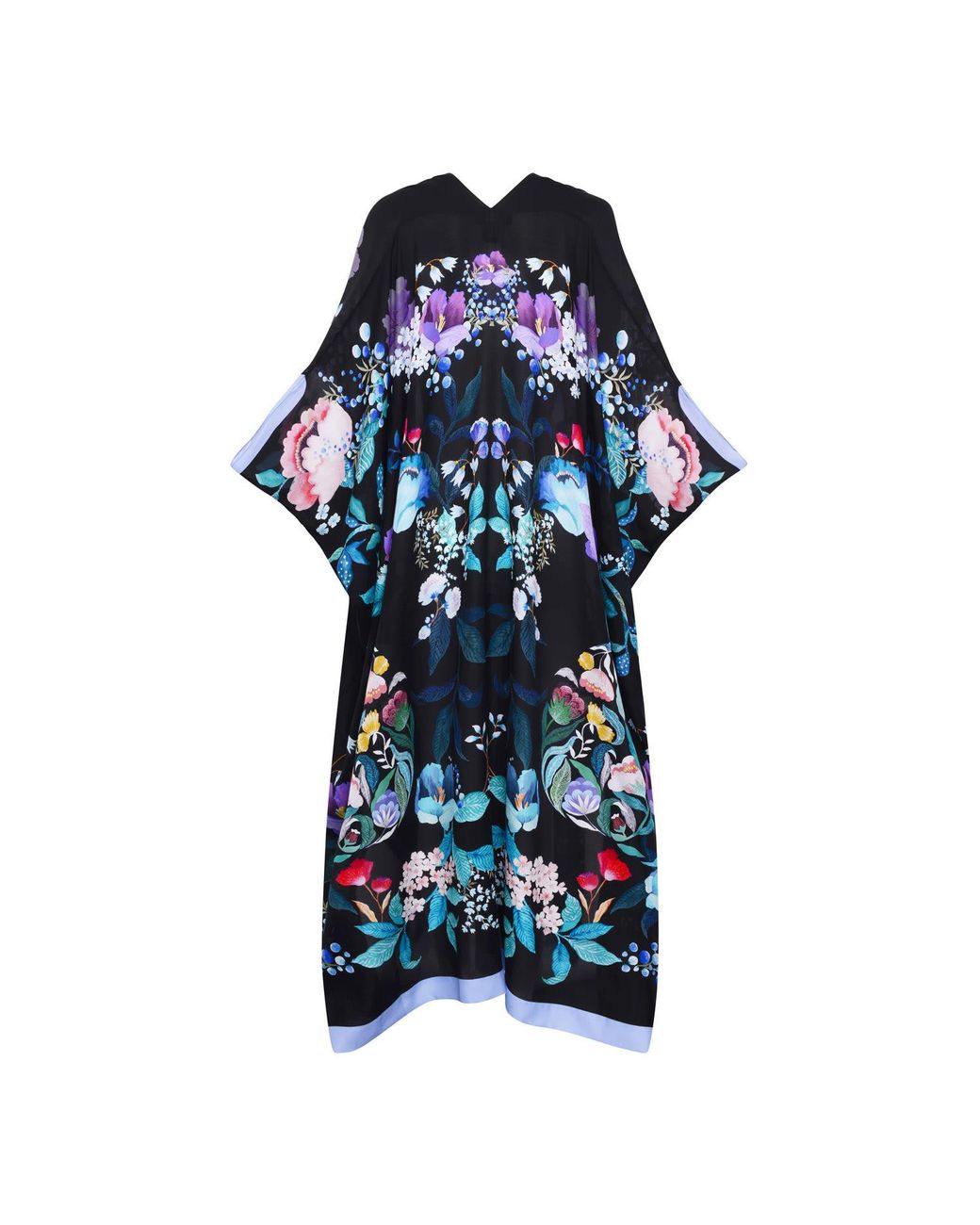 Meng Blue Silk Georgette Kaftan