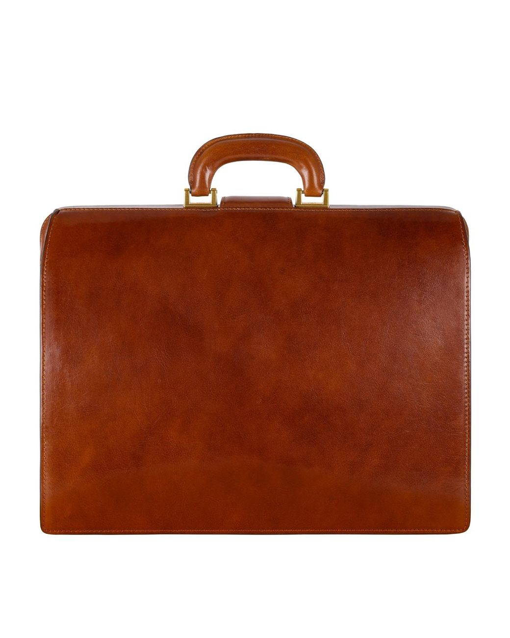 Time Resistance Brown Large Leather Briefcase for men