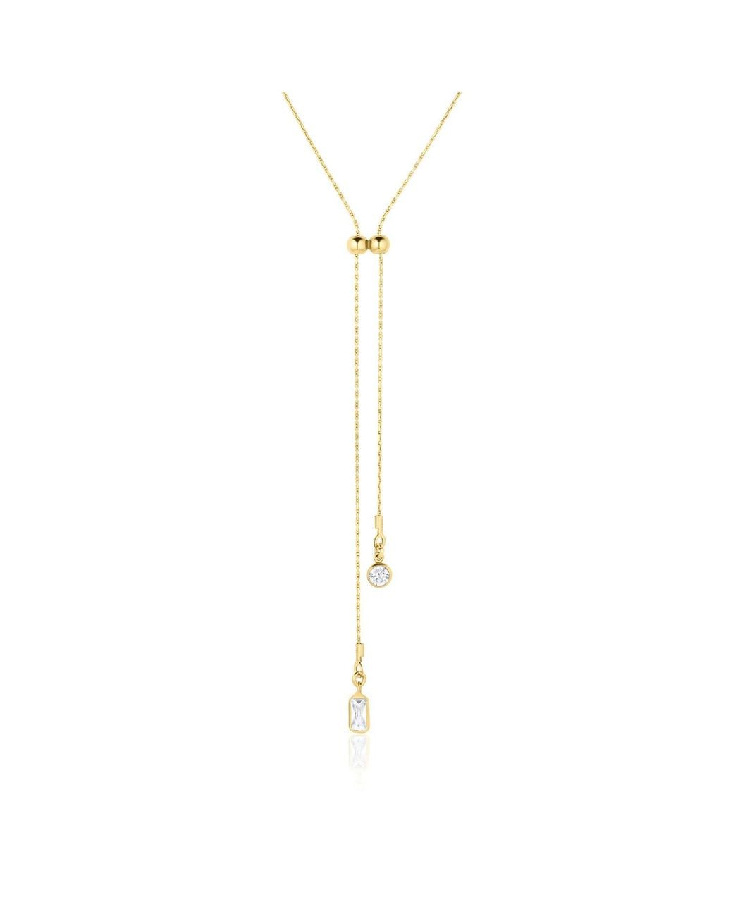 SET & STONES Metallic Zoey Lariat Necklace