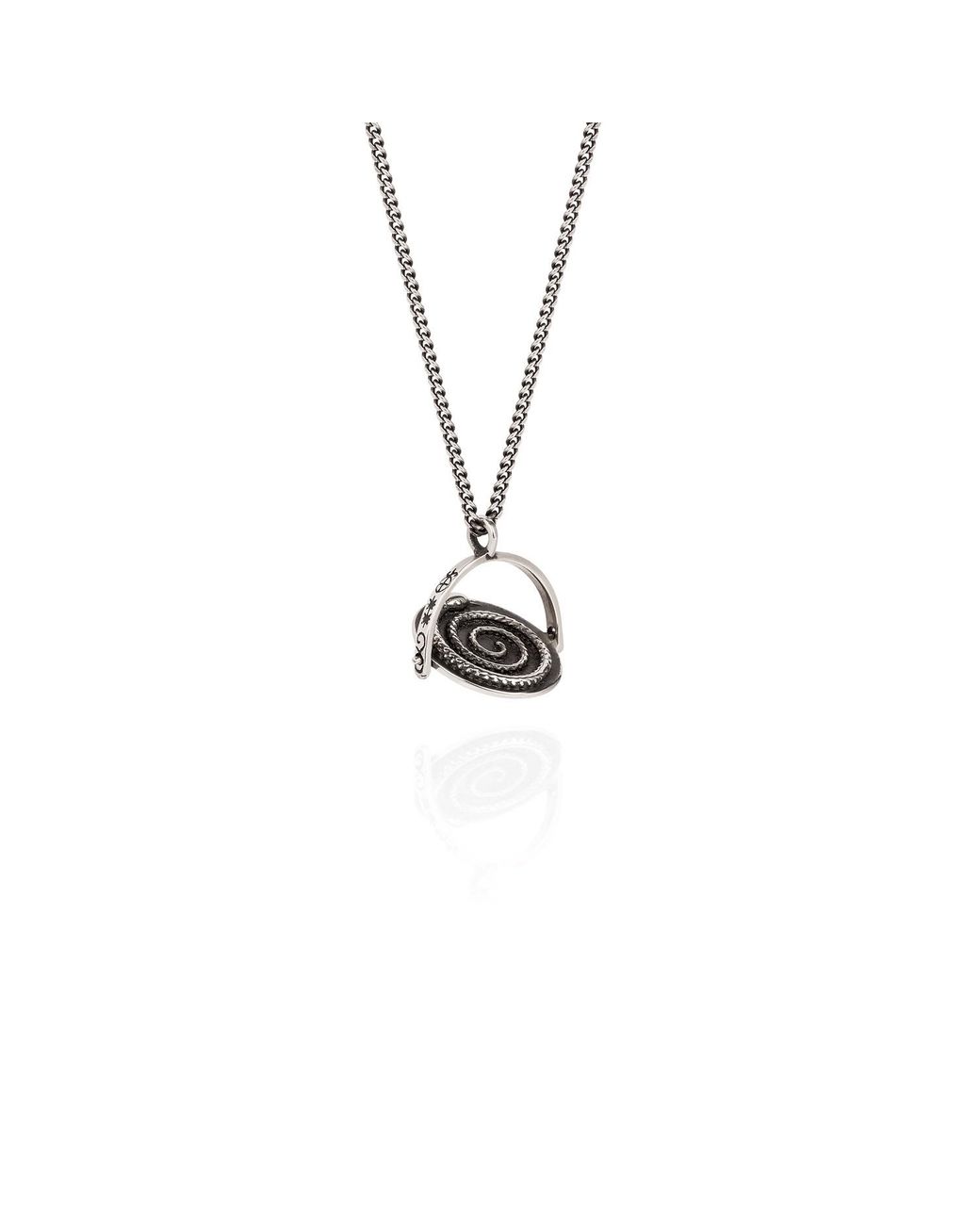 Lee Renee Metallic Voodoo Orunla & Snake Spinner Necklace