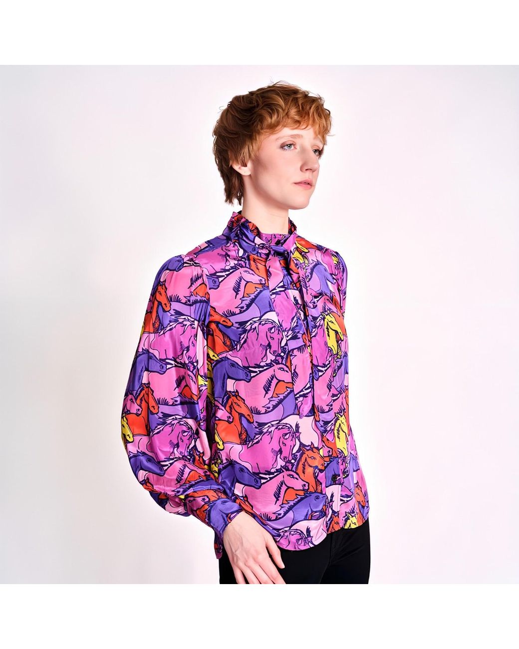 Any Old Iron Purple Runaway Necktie Shirt