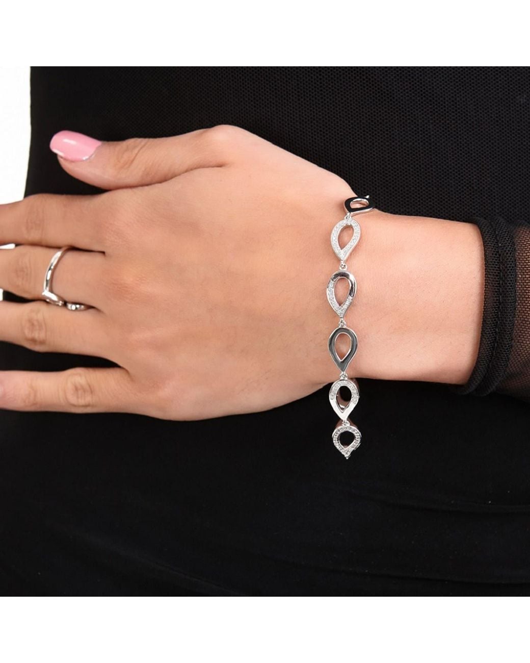 Lucy Quartermaine Metallic Melting Diamond Bracelet