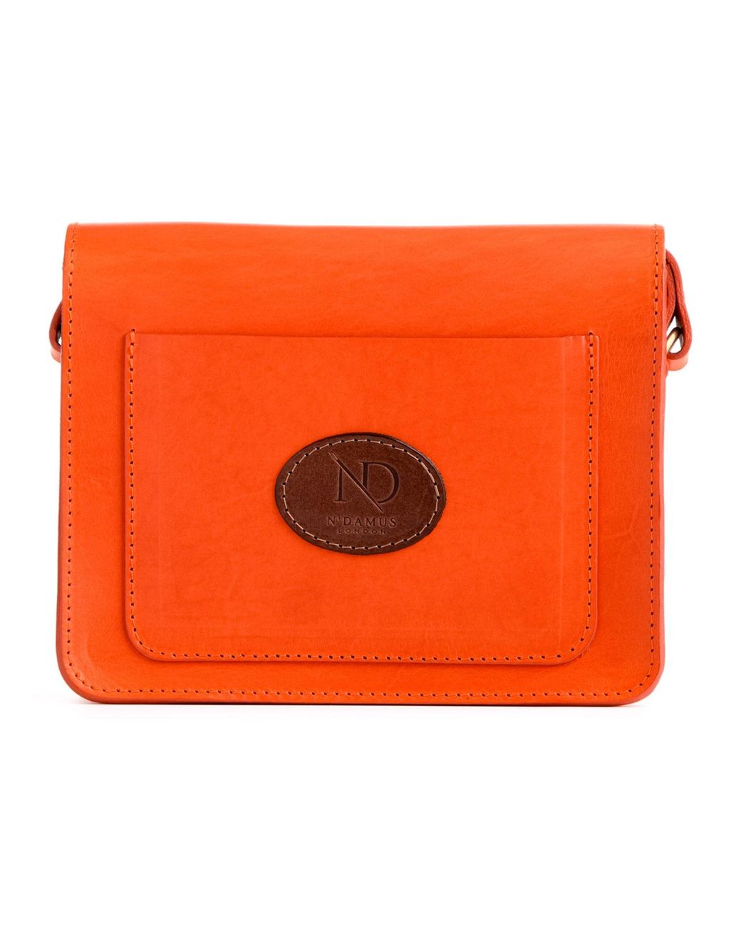 N'damus London Orange Mini Soho Leather Crossbody Bag